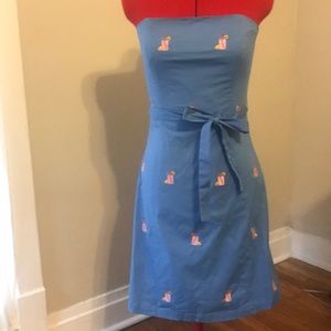Lily Pod blue sundress with Pink Lemonade